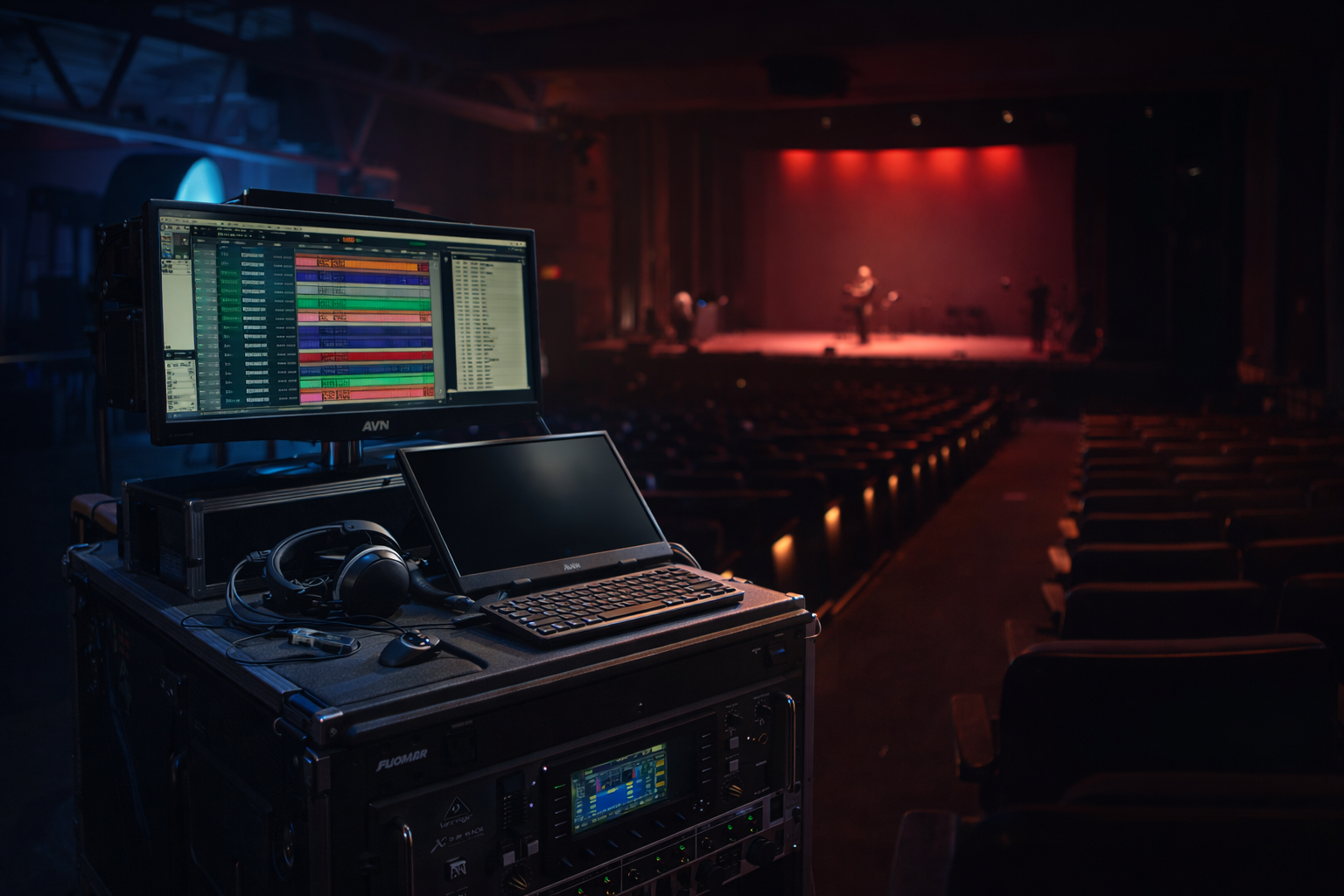 Onsite multitrack recording and live audio setup